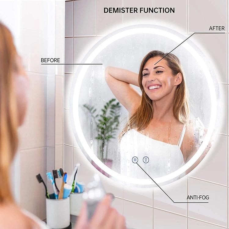 Wholesale Round Circle Lighting Wall Decorative LED Make up Mirror for Bathroom