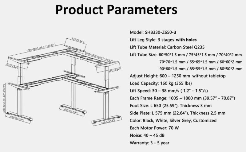 Factory Cost Ergo Height Adjustable Standing up Desk