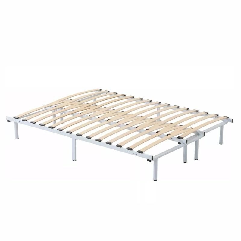 2021 Hot Selling Simple Knockdow Metal and Slat Bed Frame