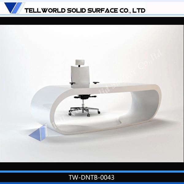 Modern Acrylic Solid Surface Executive CEO Office Desk