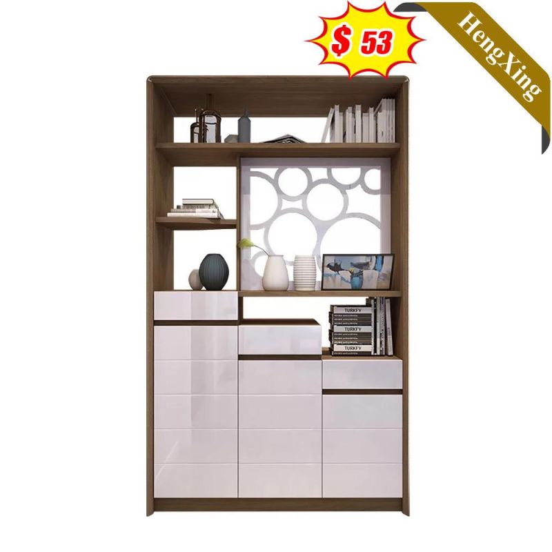 Log Color Modern Wooden Style Living Room Kitchen Furniture Open Storage Cabinet