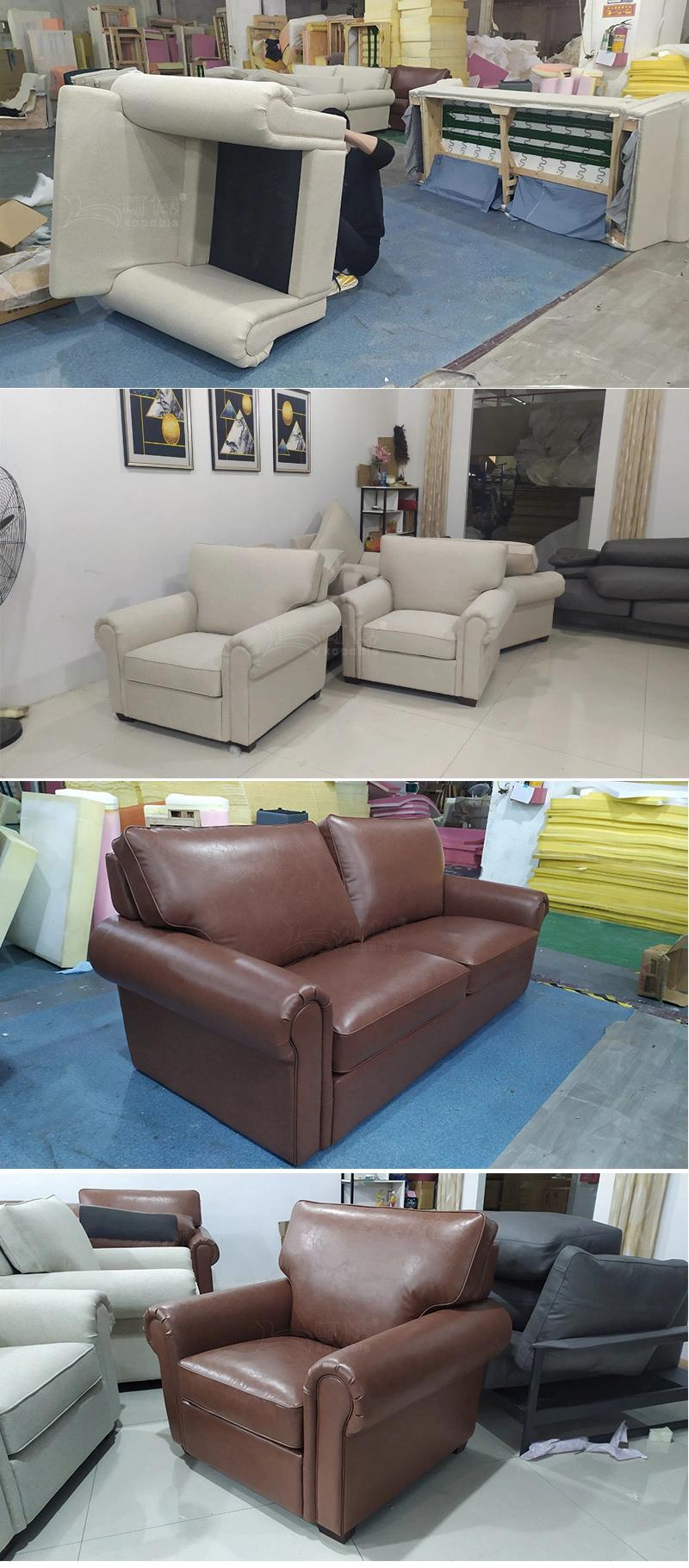 Modern Real Genuine Leather Couch Contemporary Fabric Lancaster Sofa Upholstered Home Furniture for Living Room