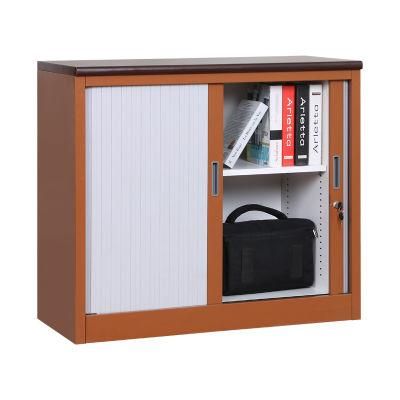 Mobile Caddy White Steel Tambour Door 2 Roller Shutter Door Office Filing Cabinet