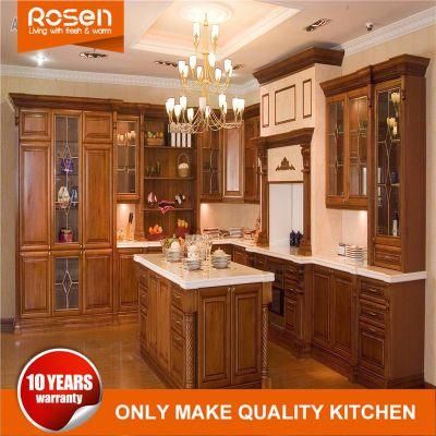 Chinese Hangzhou Made Modern Solid Wooden Home Kitchen Cabinets Furniture