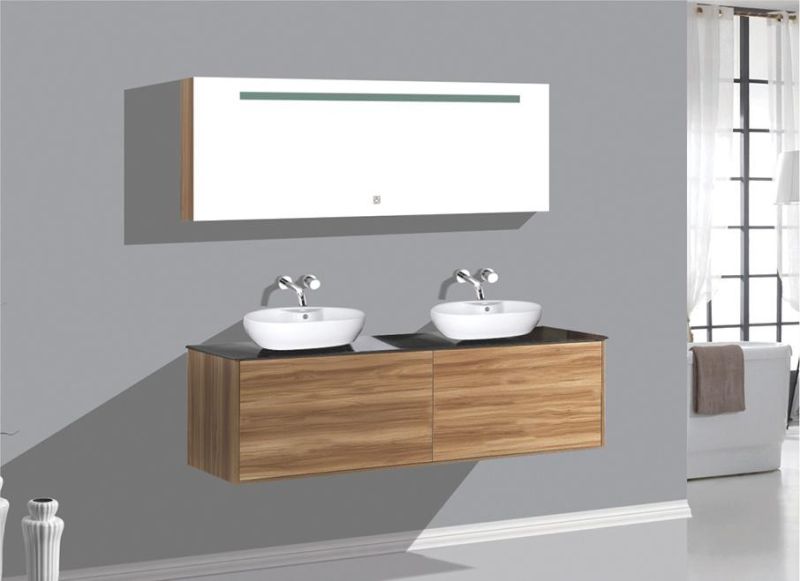 2022 China Factory New Design Modern Plywood Bathroom Cabinet with Mirror Cabinet