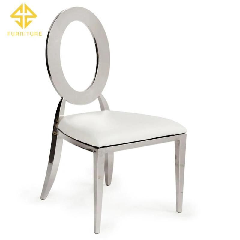 Event Furniture Stainless Steel High Quality Round Back Restaurant Dining Chair