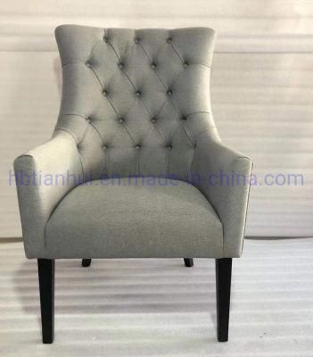 Modern Design Decorative Fabric Upholstery Tufted Back Leisure Living Room Hotel Chair for Restaurant Dining Chairs