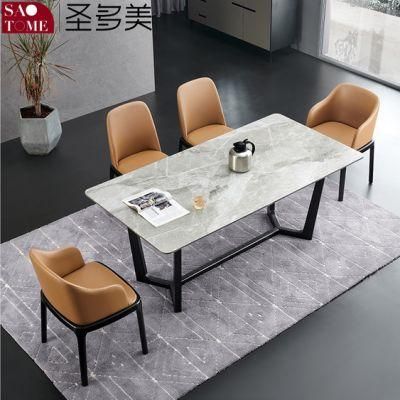 Modern Living Room Dining Room Furniture Carbon Steel V-Shaped Table Dining Table