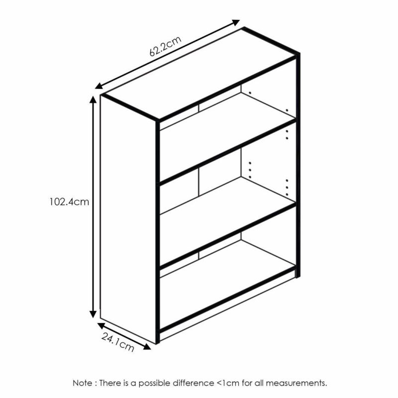 Simply Home 5-Shelf Bookcase, 5-Tier, Black