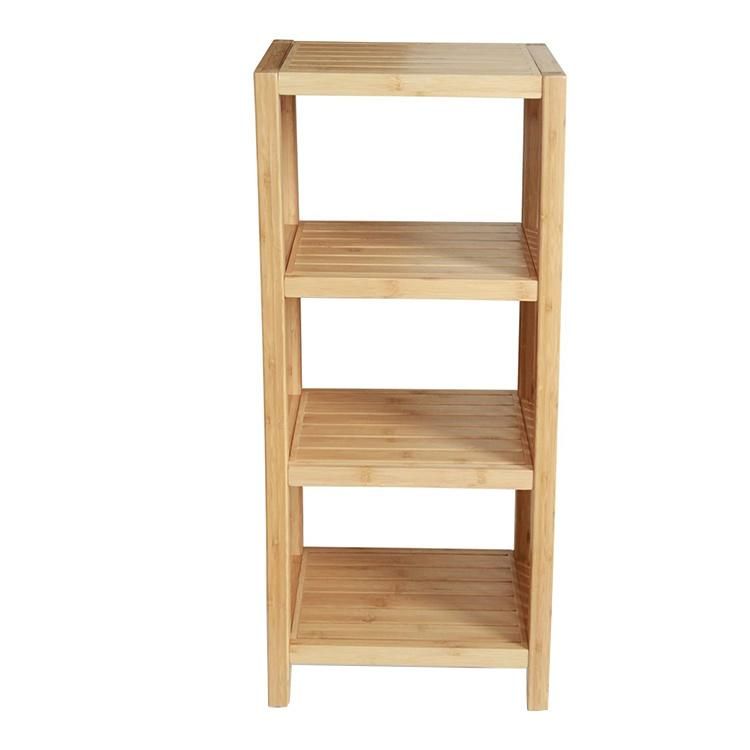 4-Tier Bamboo Rack Freestanding Bathroom Shelf