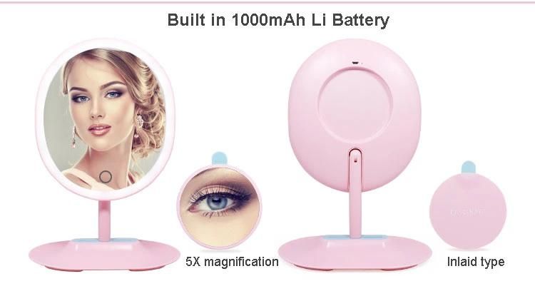 High Quality LED Makeup Mirror Table Mirror with Removeable 5X Magnifying Mirror Home Products