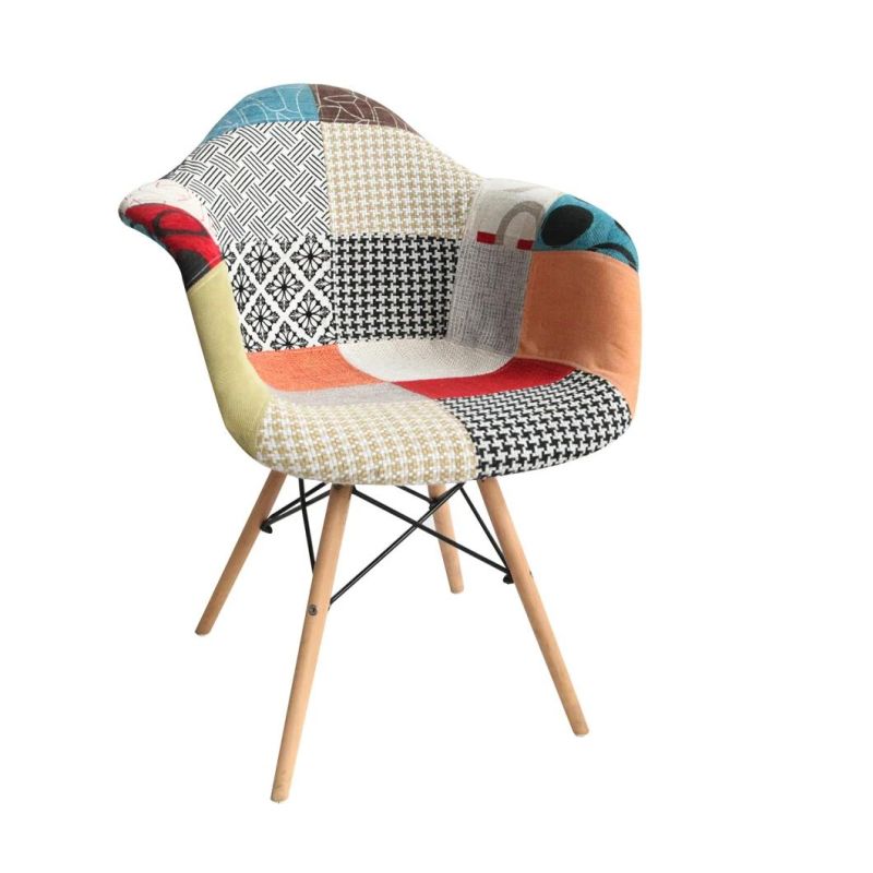 Hot Sale Modern Furniture Restaurant Fabric Dining Chair with Armchair