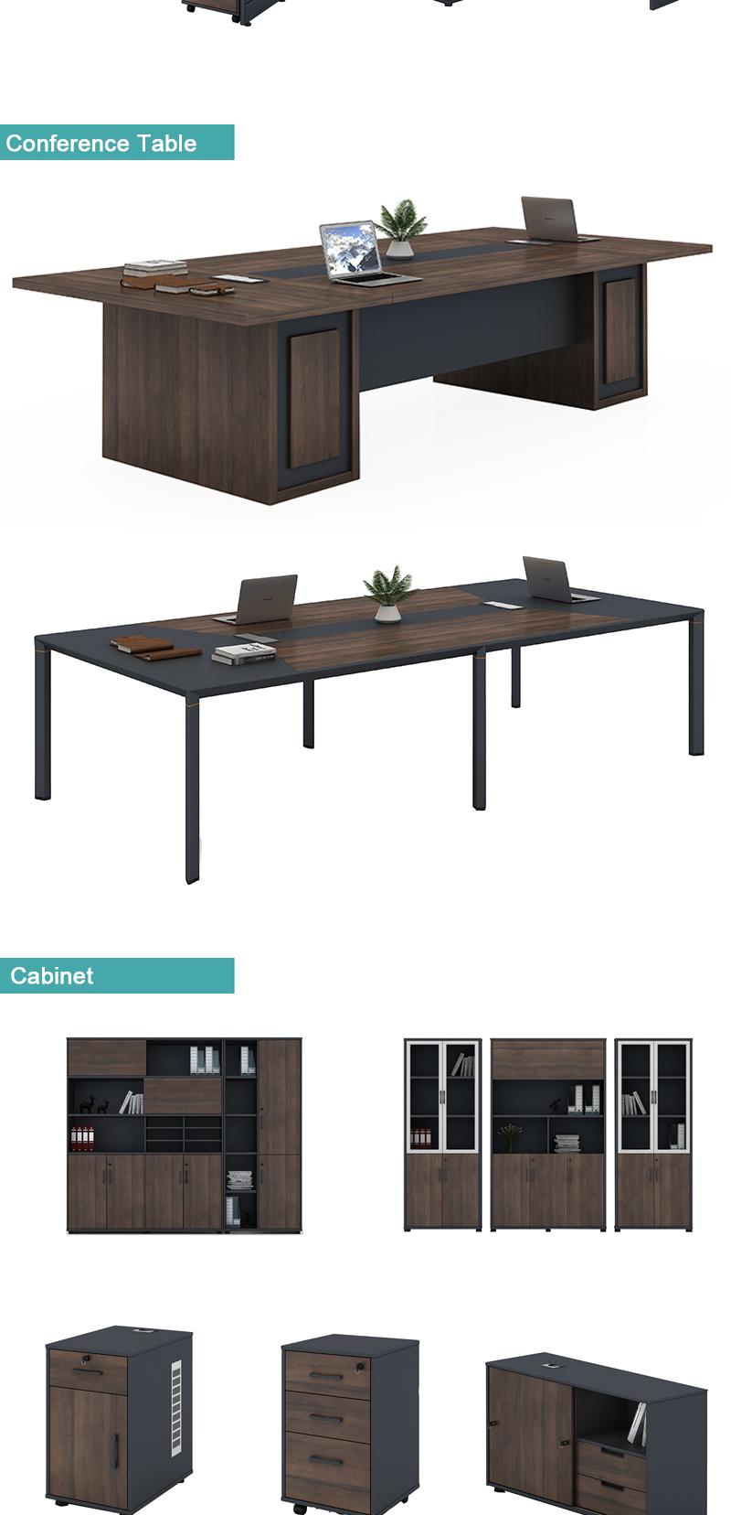 Custom Luxury Office Depot Modern Executive L Shape Wooden Furniture Wood Podium