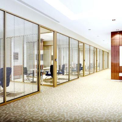 Shaneok Elegant Venetian Blind Aluminum Glass Office Partition