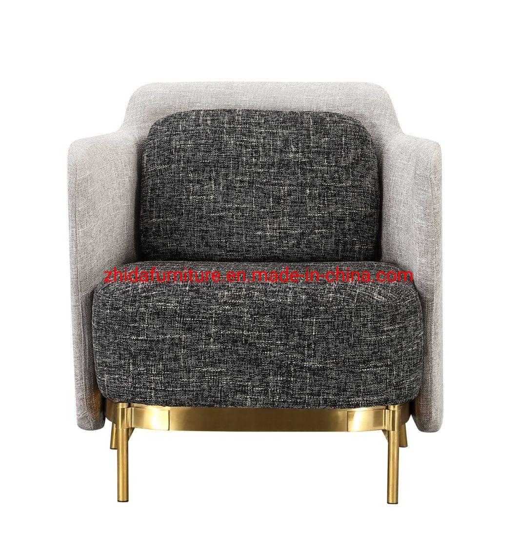 Metal Leg Leisure Style Modern PU Leather Chair for Coffee Shop