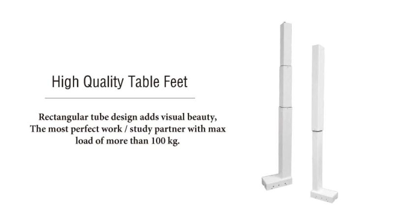 Three Tube Double Motor Double Column Electric Lifting Table Feet