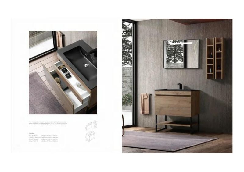 Wholesale European Modern Floor-Standing MDF Bathroom Cabinet 800mm Lino-800