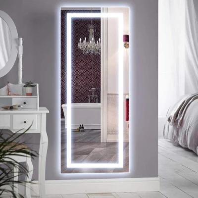 Illuminated Smart Frameless Rectangular Bathroom LED Mirror with Defogger Dimmer Magnifier