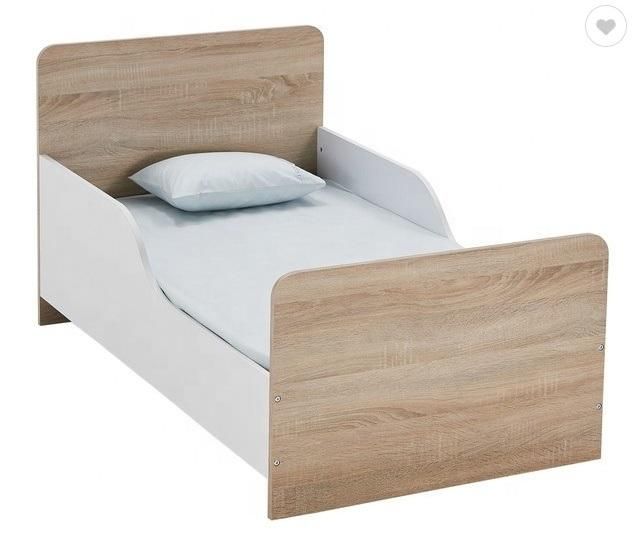 Modern White Wood Toddler Bed Kids Furniture