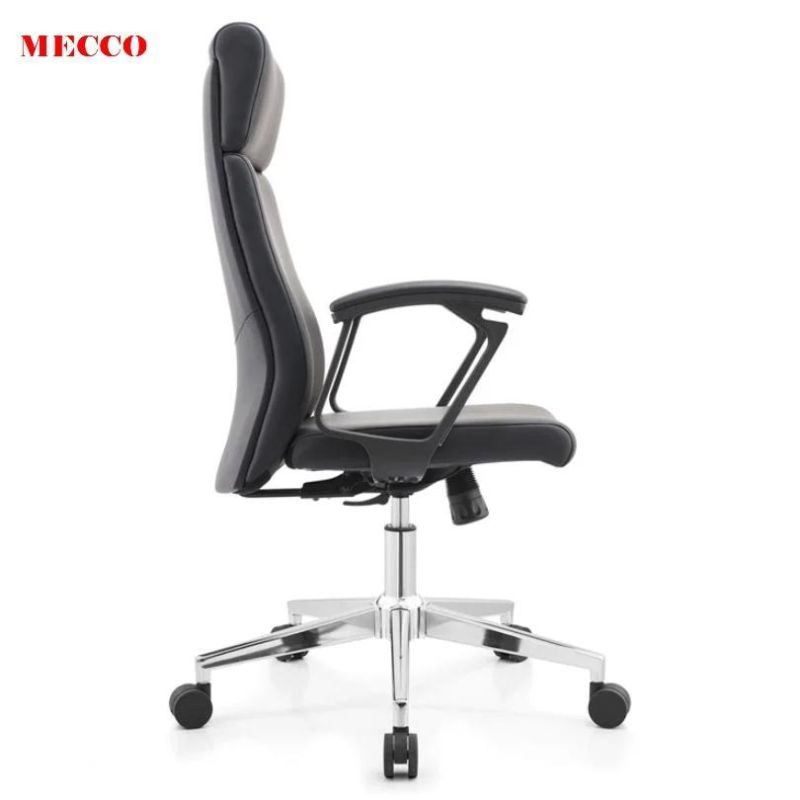 Genuine or PU Leather High Back Fixed Armrest Stable Quality Wholesales Leather Chair