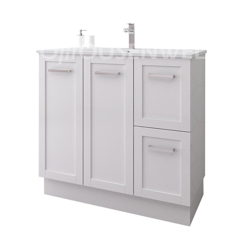 Popular Bathroom Cabinets Single Basin Metal Handle Bathroom Furniture