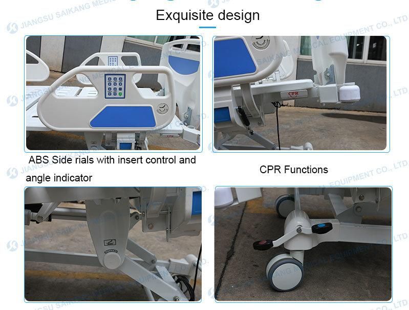 Sk001-10 Patient Function Electric Modern Hospital Care Bed with Motors