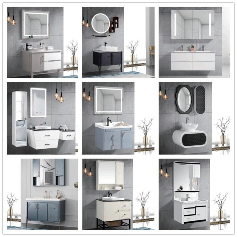 OEM Wall Mounted Storage Wash Basin Cabinet Vanity Wooden Modern Bathroom Furniture
