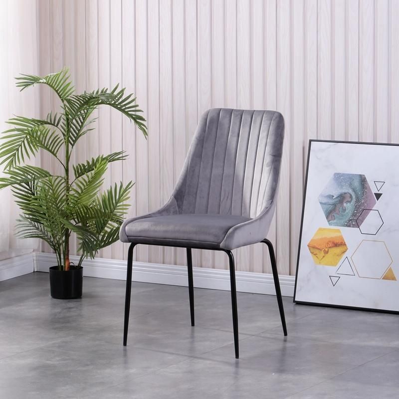 Wholesale Modern Home Restaurant Upholstered Colorful Velvet Dining Chair