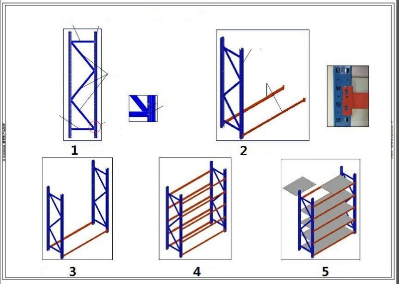 Knock Down Metal Shelves Display Stand Steel Warehouse Rack Storage Shelving