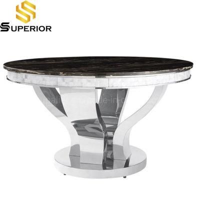 High Quality English Dining Room Furniture Black Marble Dinner Table