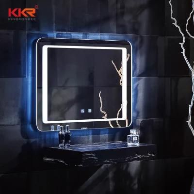 LED Lighted Mirror Bathroom Vanity Wall Mounted Makeup Mirror Backlit with Touch Button Anti-Fog and Waterproof Function