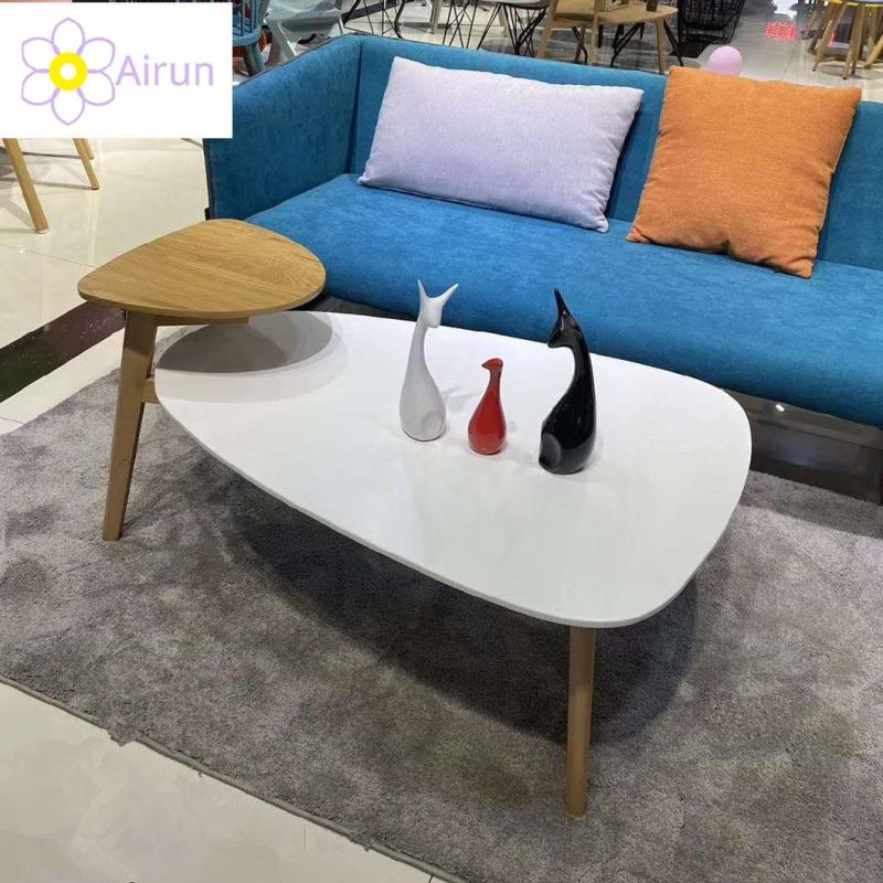 Chinese Luxury Fancy Living Room Furniture MDF Wooden Scandinavian Side Table Coffee Table