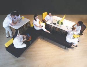 Modem Office Furniture Design Table 6 Person Office Partition Wood Office Workstation Fashion Simple Office Desk Saving Space Desk