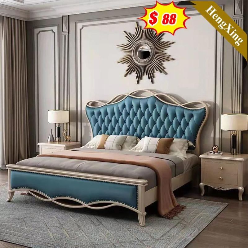 Modern Elegant Design Hotel Home Bedroom Furniture Leather Bed