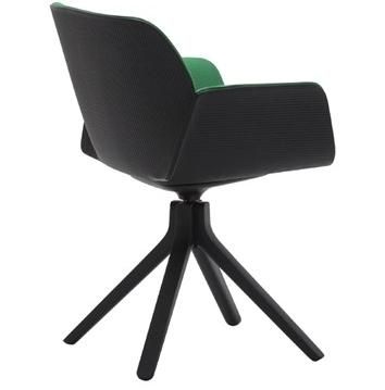 Modern Design Swivel Fabric Upholstery Plastic PP Dining Chair