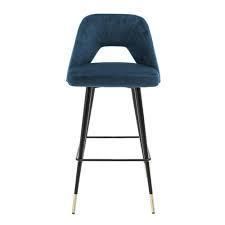 Modern Velvet Red High Stool Commercial Bar Counter Chair with Metal Sleeves