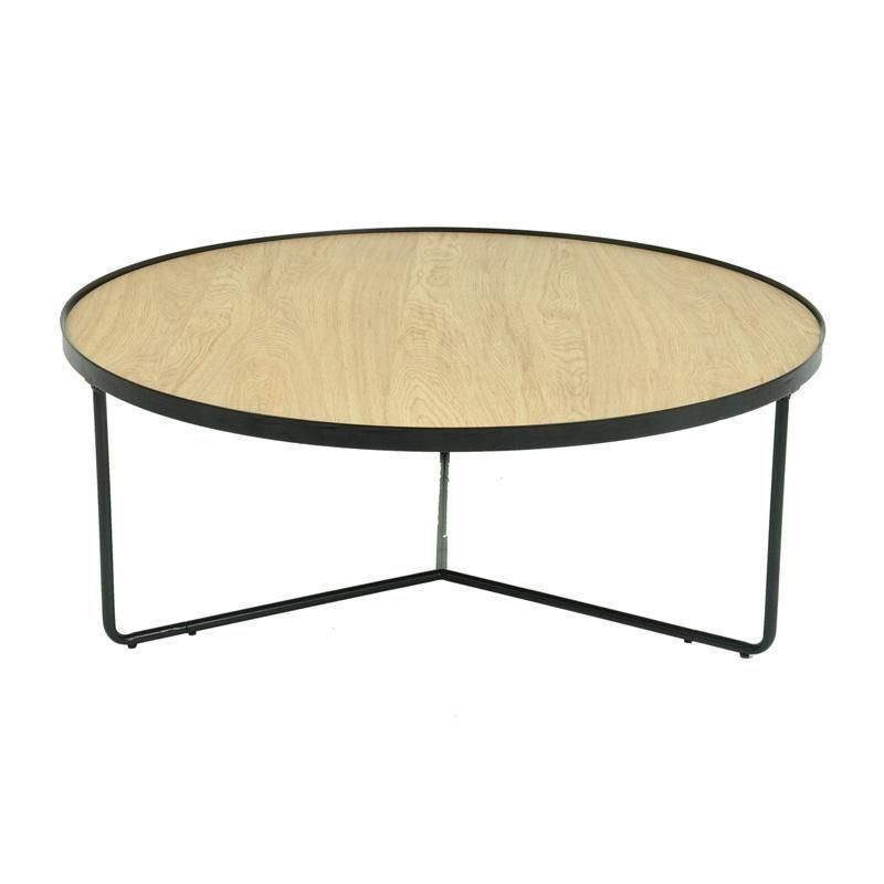 2021 Home Furniture Modern Living Room MDF Top 2 Coffee Tables Set with Metal Tube