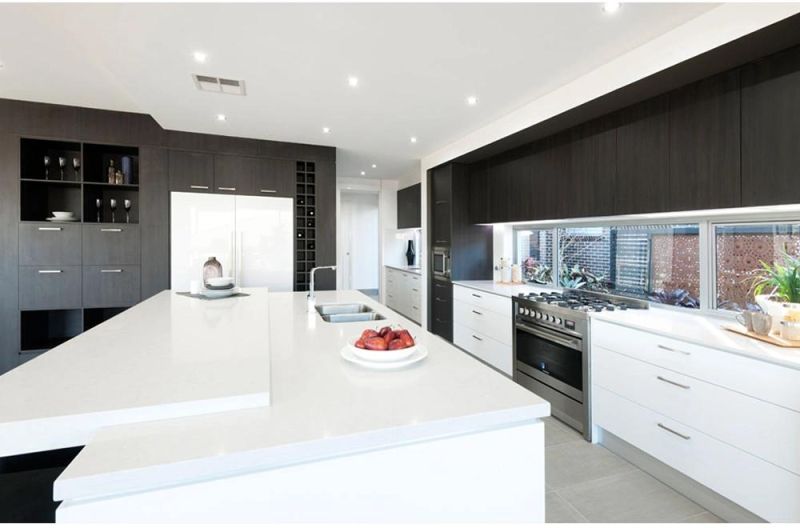 China Installing Quartz Silestone Countertop Kitchen Cabinets Factory for Sale