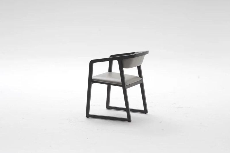 Nordic Wooden Hotel Dining Table Set Furniture Dining Chair with Armrest Promotion