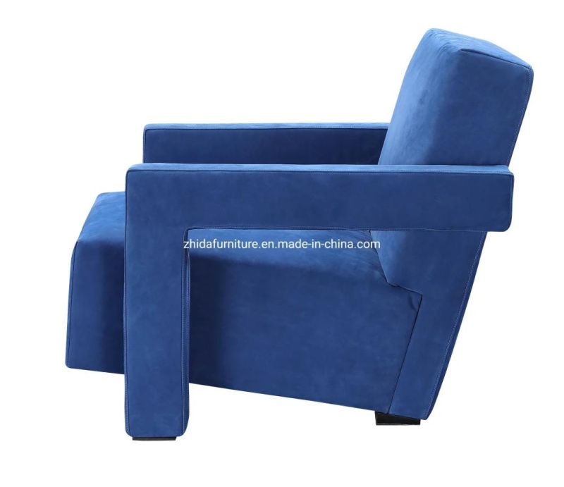 Modern Furniture Blue Fabric Living Room Chair