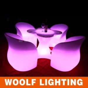 Modern Plastic Waterproof Lighted LED Garden Furniture