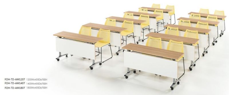 Modern Cheap Solid Quality Big Movable Conference Lecture Room Tables and Chairs