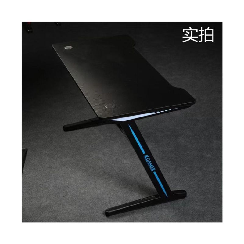 China Wholesale Market Furniture Glass Melamine Gaming Reception Modern LED Standing Computer Laptop Table Executive Gaming Office Desk