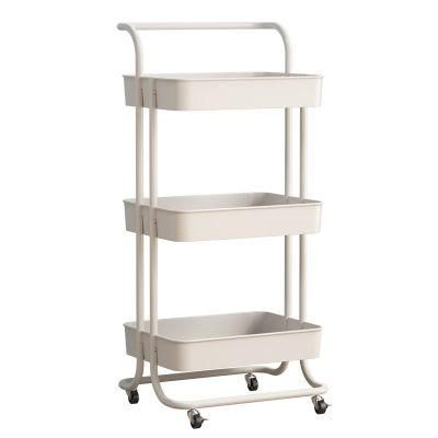 Barbershop Workshop Cargo Trolley Metal Storage Cart Storage Rack Shelf Metal Rolling Cart for Home Kitchen Bedroom Living Room