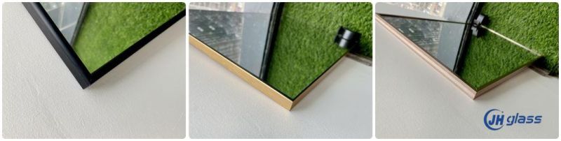 Horizontal or Vertical Wall Mounted Metal Black Framed Mirror Rectangle Mirror with Beautiful Metal Frame for Bathroom and Living Room