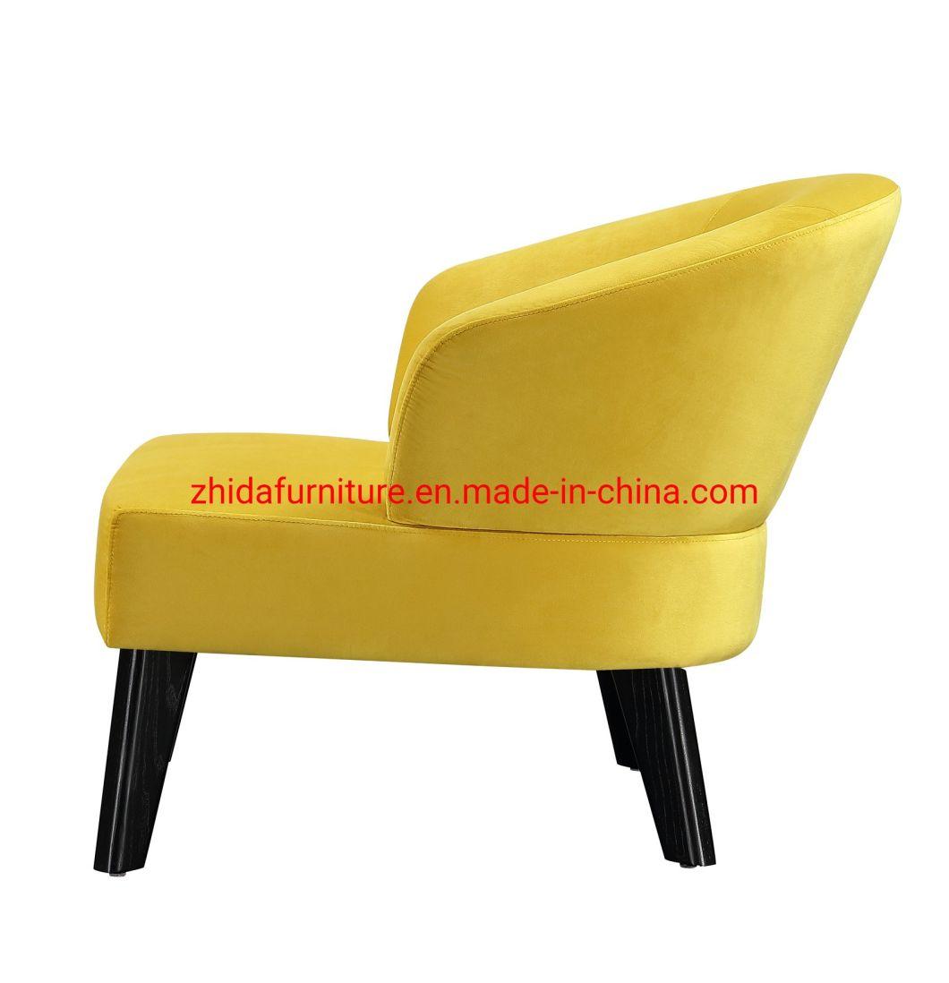 Yellow Fabric Leisure Style Single Home Furniture Fabric Leather Chair