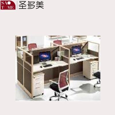 Office Furniture A50 Four-Person Card Slot with Movable Cabinet Office Desk