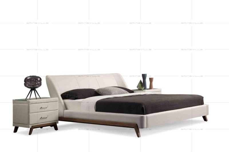 Modern Home Furniture Wood Leg Double King Size Wall Bed in Gc1713 Hot Selling Item