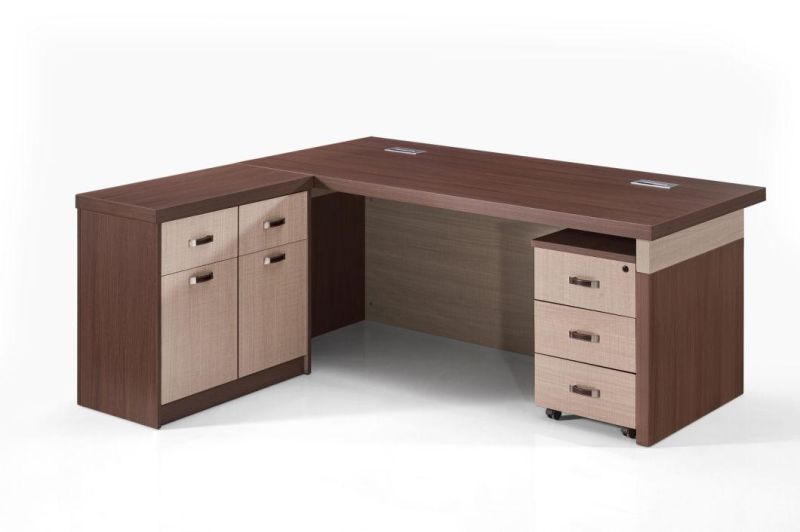 Luxury Modern Design L Shaped Wooden Executive Office Table