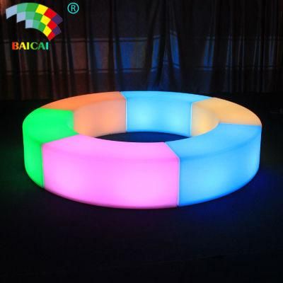 LED Furniture Supplies Rechargeable LED Color Changing Decor LED Bench Chair